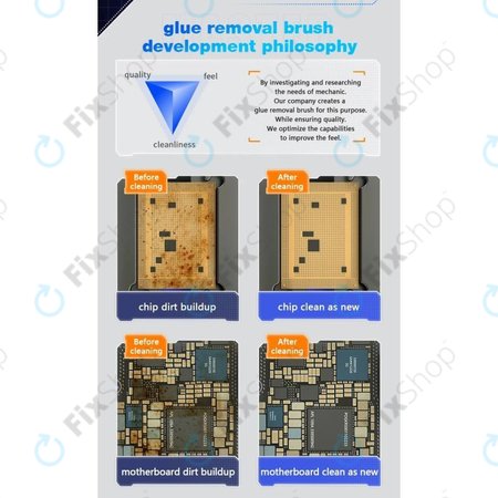 Mechanic - Jeklena krtača za PCB/BGA za čiščenje IC blazinic in odstranjevanje lepila