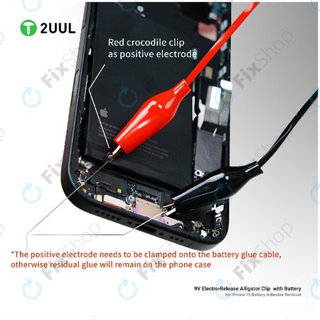 Krokodil sponka z 9V elektro-sprožilcem, 2UUL BT04