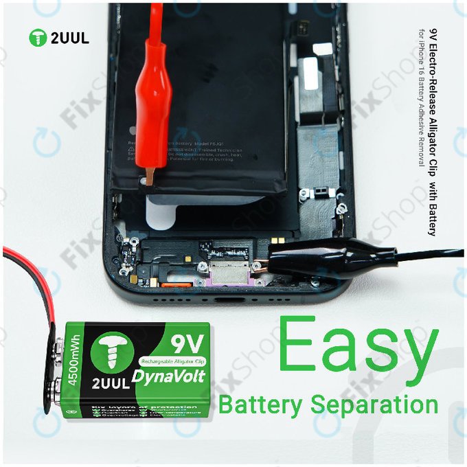 Krokodil sponka z 9V elektro-sprožilcem, 2UUL BT04