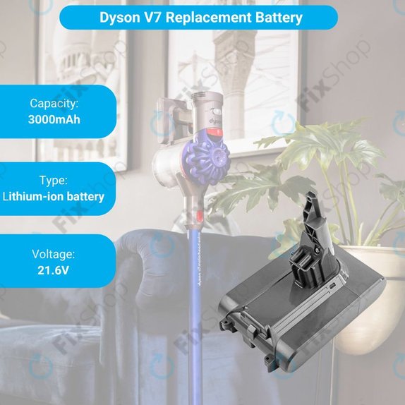 Dyson V7 - Baterija 968670-02, 968670-03 Li-Ion 21.6V 3000mAh