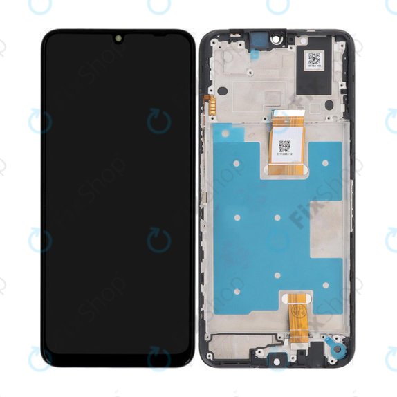 Honor X7a RKY-LX1 RKY-LX2 - LCD zaslon + steklo na dotik + okvir (Midnight Black) - 0235AENA Genuine Service Pack