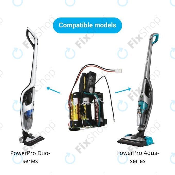 Philips PowerPro Aqua, Duo - Baterija 300003446961, 69-2008-009-211, 69-2008-009-201 Li-Ion 25.2V 2000mAh HQ