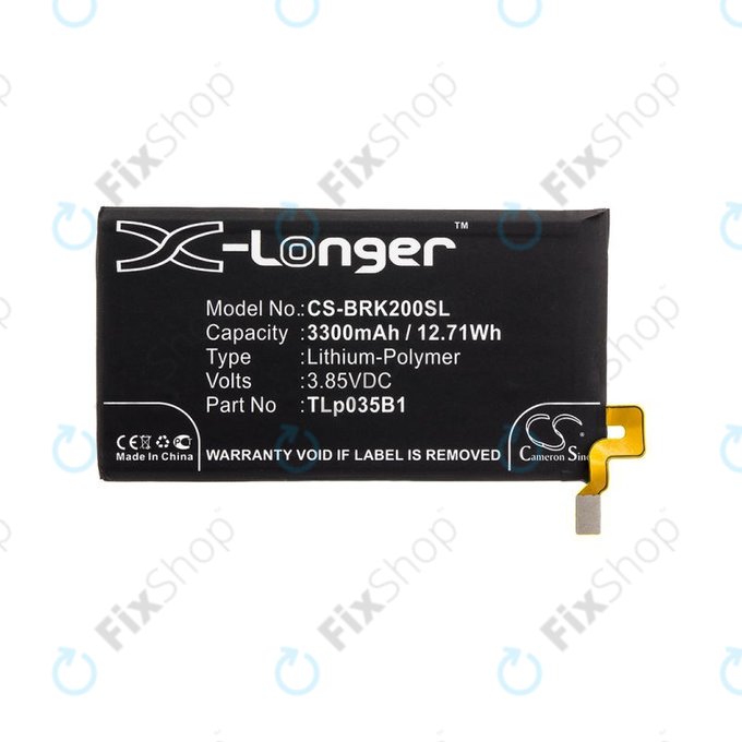 Baterija za Blackberry BBF 100, 3300mAh, Li-Pol, 3.85V, TLp035B1, HQ