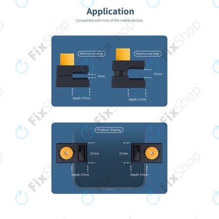 QianLi iClamP 2.0 - plastična objemka z gumijastim polnilom - razpon 12mm (4 kosi)
