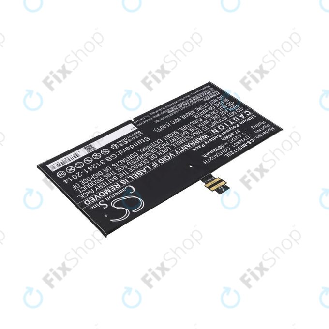 Baterija za Microsoft Surface Pro 4, 5050mAh, Li-Pol, 7.5V, DYNR01, HQ
