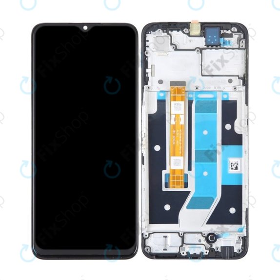 Oppo A78 - LCD zaslon + steklo na dotik + okvir (Black) TFT