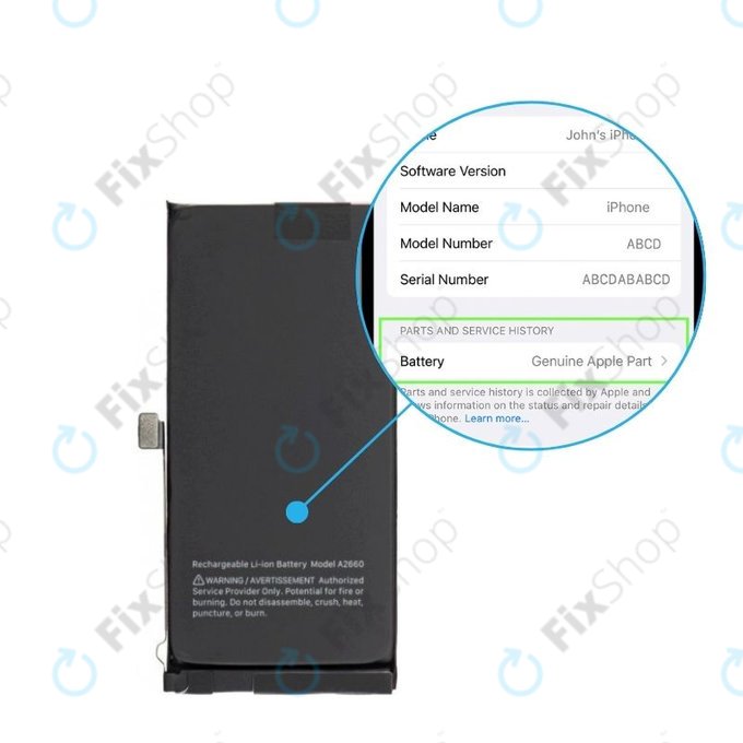 Baterije za iPhone 13 Mini | 661-22374 | 2406mAh | Genuine Apple