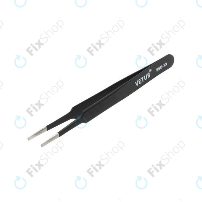 Vetus ESD-13 - Antistatična kovinska pinceta z ravno konico (115mm)