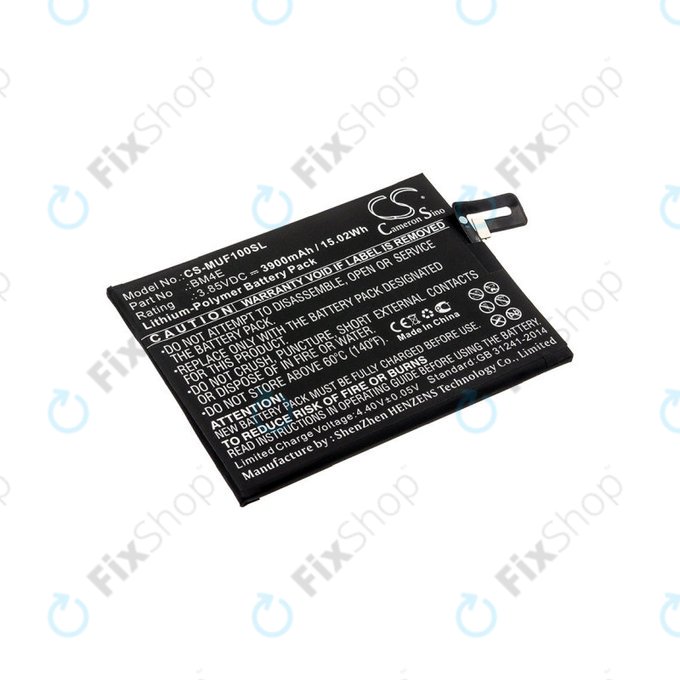 Baterija za Pocophone M1805e10a, Pocophone Poco F1, 3900mAh, Li-Pol, 3.85 V, BM4E, HQ