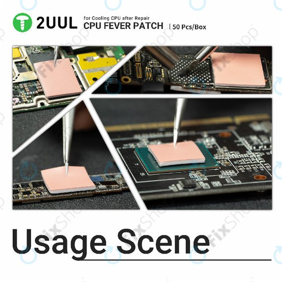 Termična podloga za CPU, hlajenje, 2UUL SC09, 17x15x1.5mm