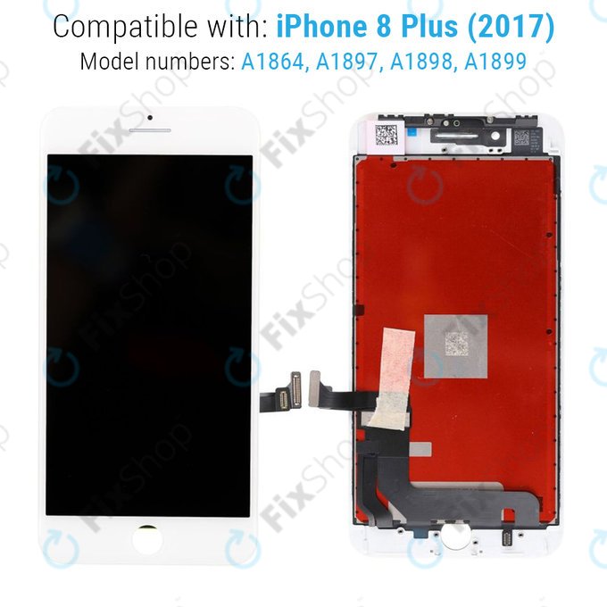 Apple iPhone 8 Plus - LCD zaslon + steklo na dotik + okvir (White) TFT