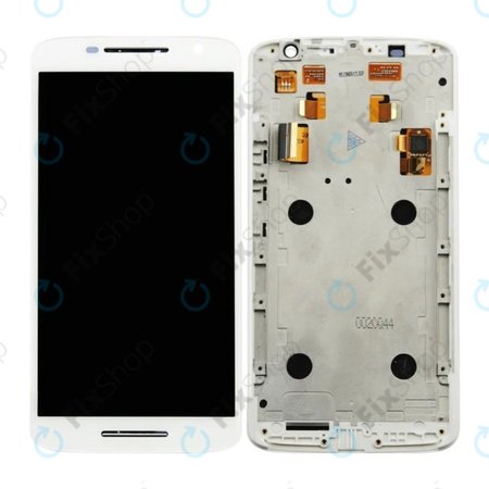 Motorola Moto X Play XT1562 - LCD zaslon + steklo na dotik + okvir (White) TFT