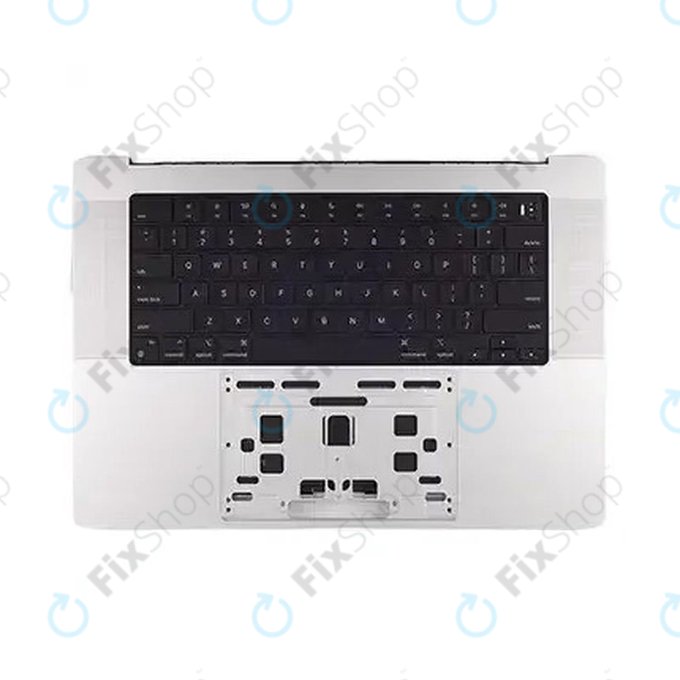 Zgornji okvir tipkovnice za MacBook Pro 16", A3403 (2024), US tipkovnico in baterijo, Silver, 661-42824, Genuine Apple