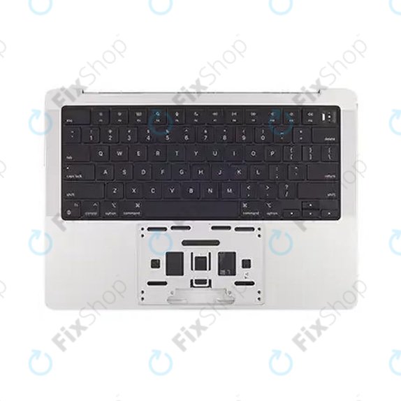 Zgornji okvir tipkovnice za MacBook Pro 14", A2918 (Late 2023, US tipkovnico in baterijo, Silver, 661-35709, Genuine Apple
