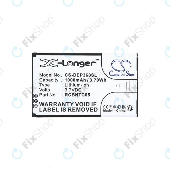 Baterija za Doro Primo 368, 1000mAh, Li-Ion, 3.7V, RCBNTC05, HQ