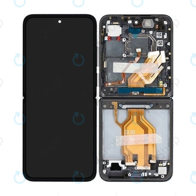 Xiaomi Mix Flip 2405CPX3DC - LCD zaslon + steklo na dotik + okvir (Black) - 560002000N800 Genuine Service Pack