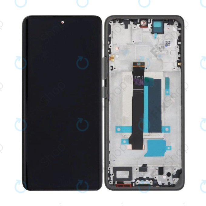 Xiaomi Redmi Note 13 Pro+ 23090RA98C - LCD zaslon + steklo na dotik + okvir (Fushion Black) OLED