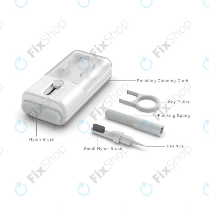 Večnamensko čistilno orodje z izvlekom ključev in krpo 6 v 1