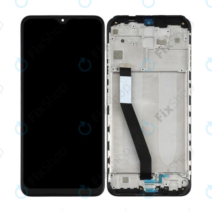 Xiaomi Redmi 9 - LCD zaslon + steklo na dotik + okvir (Black) TFT