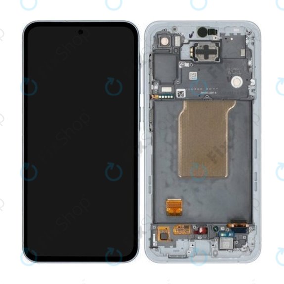 Samsung Galaxy A55 A556B - LCD zaslon + steklo na dotik + okvir (Awesome Iceblue) OLED