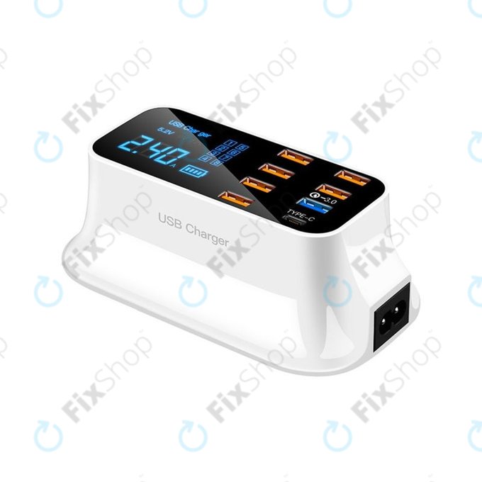 Asometech Model E - servisna polnilna postaja USB z USB 3.0 in USB-C