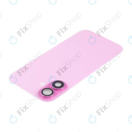 Apple iPhone 16 Plus - Steklo zadnjega ohišja + Leča kamere + Kovinska plošča + Magsafe magnet (Pink)