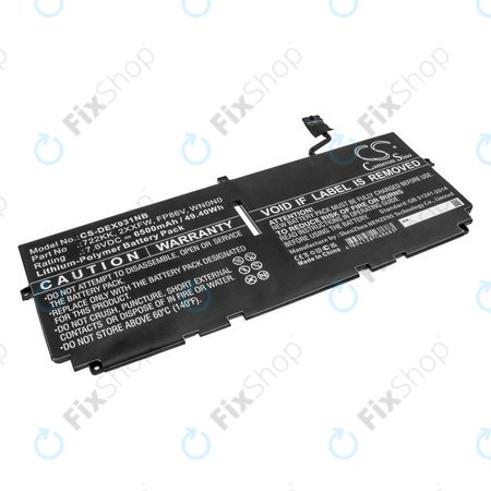 Baterija za Dell XPS 13 9300, 9380, 9310, 6500mAh, Li-Pol, 7.6V, 2XXFW, HQ