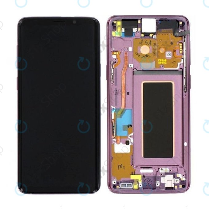 Samsung Galaxy S9 G960F - LCD zaslon + steklo na dotik + okvir (Lila Purple) - GH97-21696B, GH97-21697B Genuine Service Pack