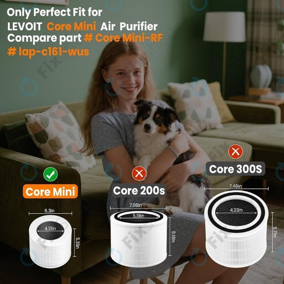 Levoit Core Mini - HEPA filter 3v1 (Aktivno oglje) (2 kosa)