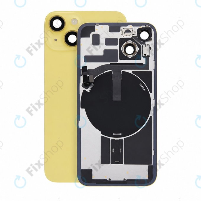 Steklo zadnjega ohišja za iPhone 14, Yellow, Pulled A