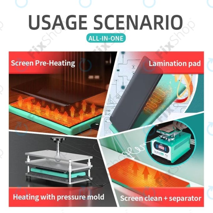 Nasan - Kompaktna toplotna podloga za demontažo LCD zaslonov