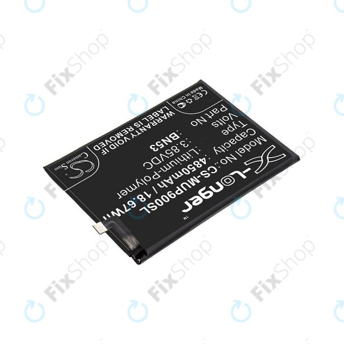 Baterija za Xiaomi Redmi Note 9 Pro, 4850mAh, Li-Pol, 3.85 V, BN53, HQ