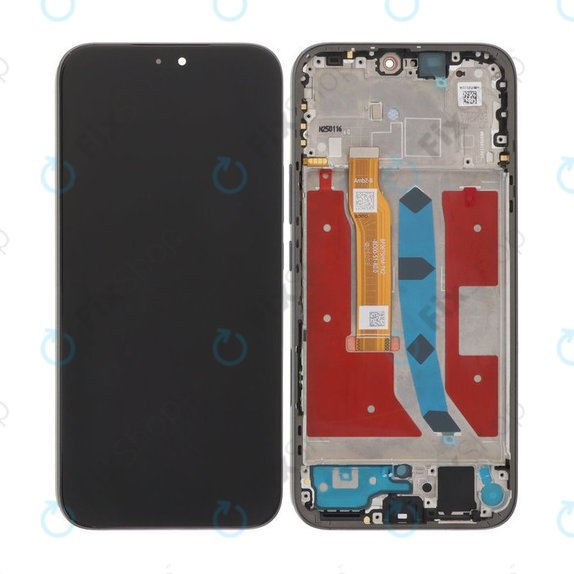 Honor 400 Lite - LCD zaslon + steklo na dotik + okvir (Velvet Black) OLED