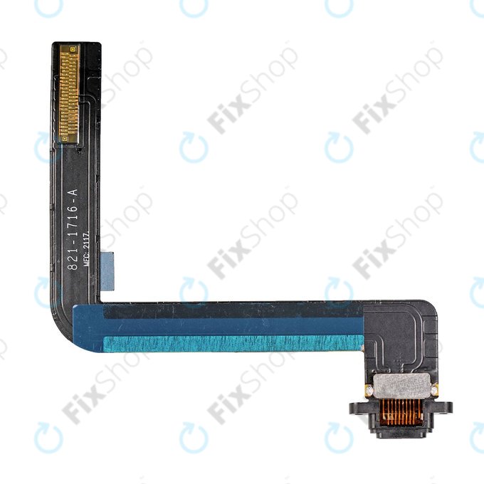 Apple iPad (6th Gen 2018) - Priključek za polnjenje + Flex kabel (Black)