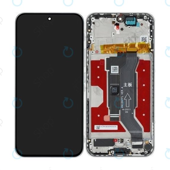 Honor 400 - LCD zaslon + steklo na dotik + okvir (Meteor Silver) - 0235APNS Genuine Service Pack