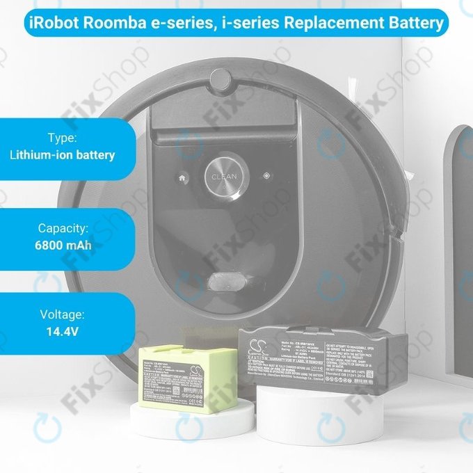 iRobot Roomba e-series, i-series - Baterija ABL-D1, 4624864, ABL-D2 Li-Ion 14.4V 6800mAh HQ