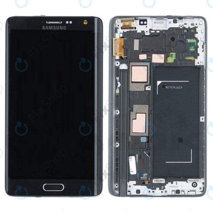 Samsung Galaxy Note Edge N915FY - LCD zaslon + steklo na dotik + okvir (Black) - GH97-16636A Genuine Service Pack