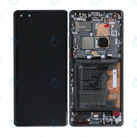 Huawei Mate 40 Pro NOH-NX9 - LCD zaslon + steklo na dotik + okvir + baterija (Black) - 02353YMT Genuine Service Pack