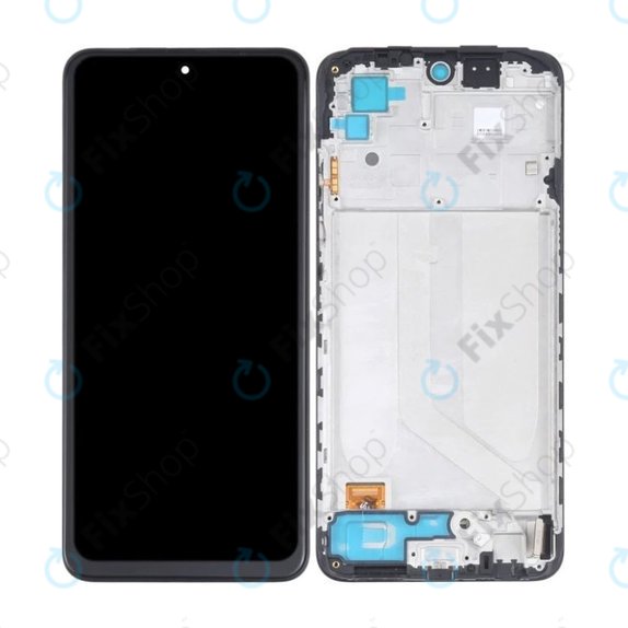 Xiaomi Redmi Note 10 - LCD zaslon + steklo na dotik + okvir (Black) TFT