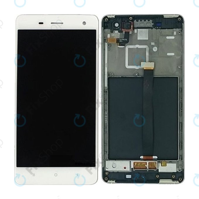 Xiaomi Mi 4 - LCD zaslon + steklo na dotik + okvir (White) TFT