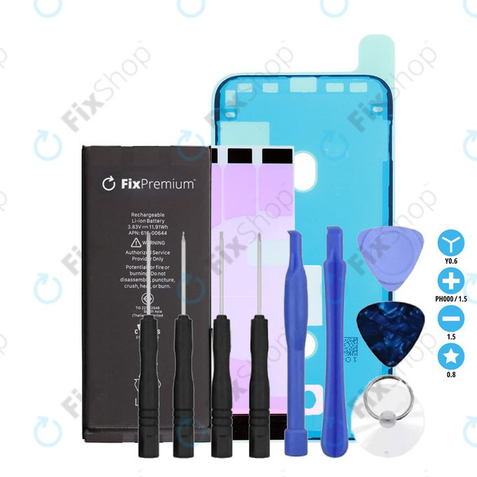 Apple iPhone 11 - Baterija  3110mAh FixPremium + Lepilo pod baterijo + Lepilo za LCD + Set orodij - Multipack