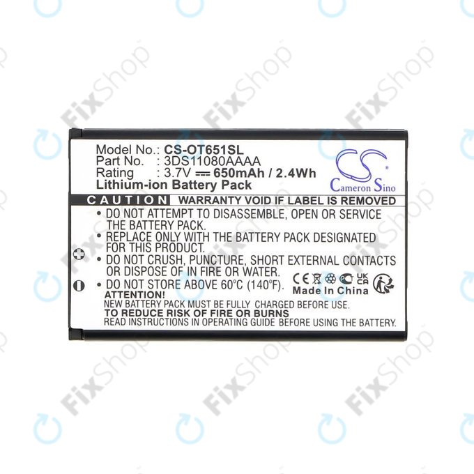 Baterija za Alcatel Lollipops, 650mAh, Li-Ion, 3.7V, 3DS11080AAAA, HQ