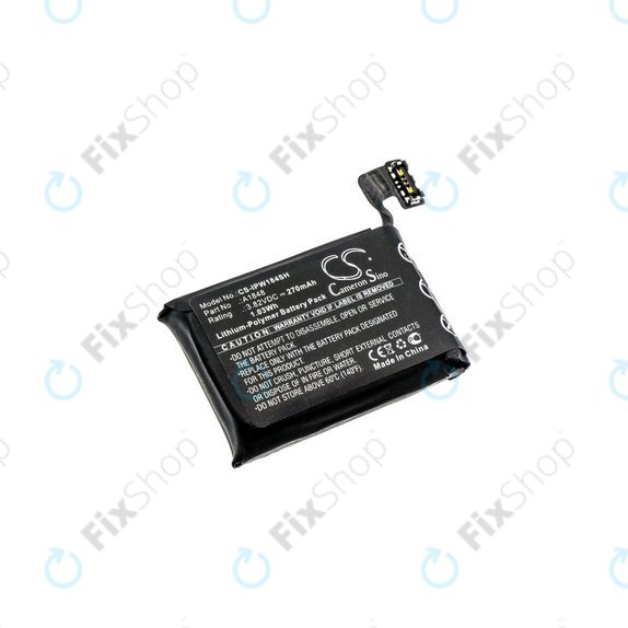 Baterija za Apple Watch 3 38 mm, 270mAh, GPS + Cellular Version, Li-Pol, 3.82 V, A1848, HQ