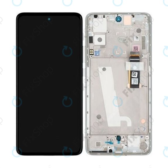 Motorola Edge 30 XT2203 - LCD zaslon + steklo na dotik + okvir (Supermoon Silver) - 5D68C20586 Genuine Service Pack