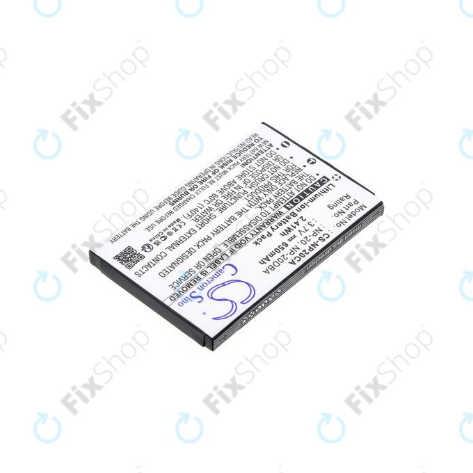 Baterija za Casio Exilim Card Ex-S880, 650mAh, Li-Ion, 3.7V, NP-20, HQ