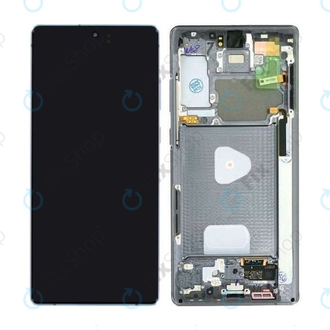 Samsung Galaxy Note 20 N980B - LCD zaslon + steklo na dotik + okvir (Mystic Gray) - GH82-23495A, GH82-23733A Genuine Service Pack