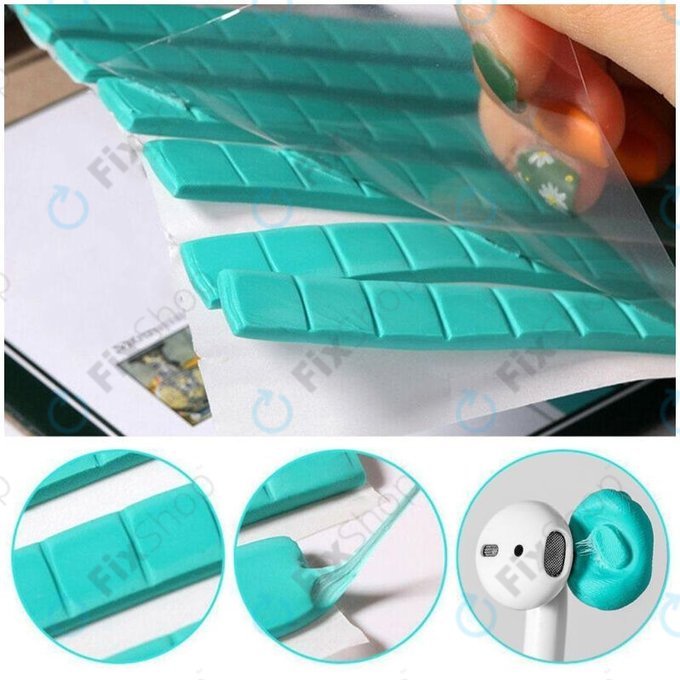 Plastična zmes za čiščenje telefonov in slušalk (6 trakov)