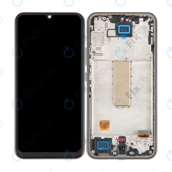 Samsung Galaxy A34 5G A346B - LCD zaslon + steklo na dotik + okvir (Black) OLED