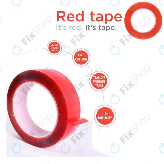 Magic RED Tape - Dvostranski lepilni trak - 1mm x 25m (prozoren)