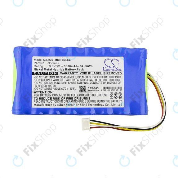 Baterija za Chauvin Arnoux 6116, 8335, Scopix Mobiles Oscilloscope II, Megger CA 6543, 3600mAh, Ni-MH, 9.6V, P-1482, HQ